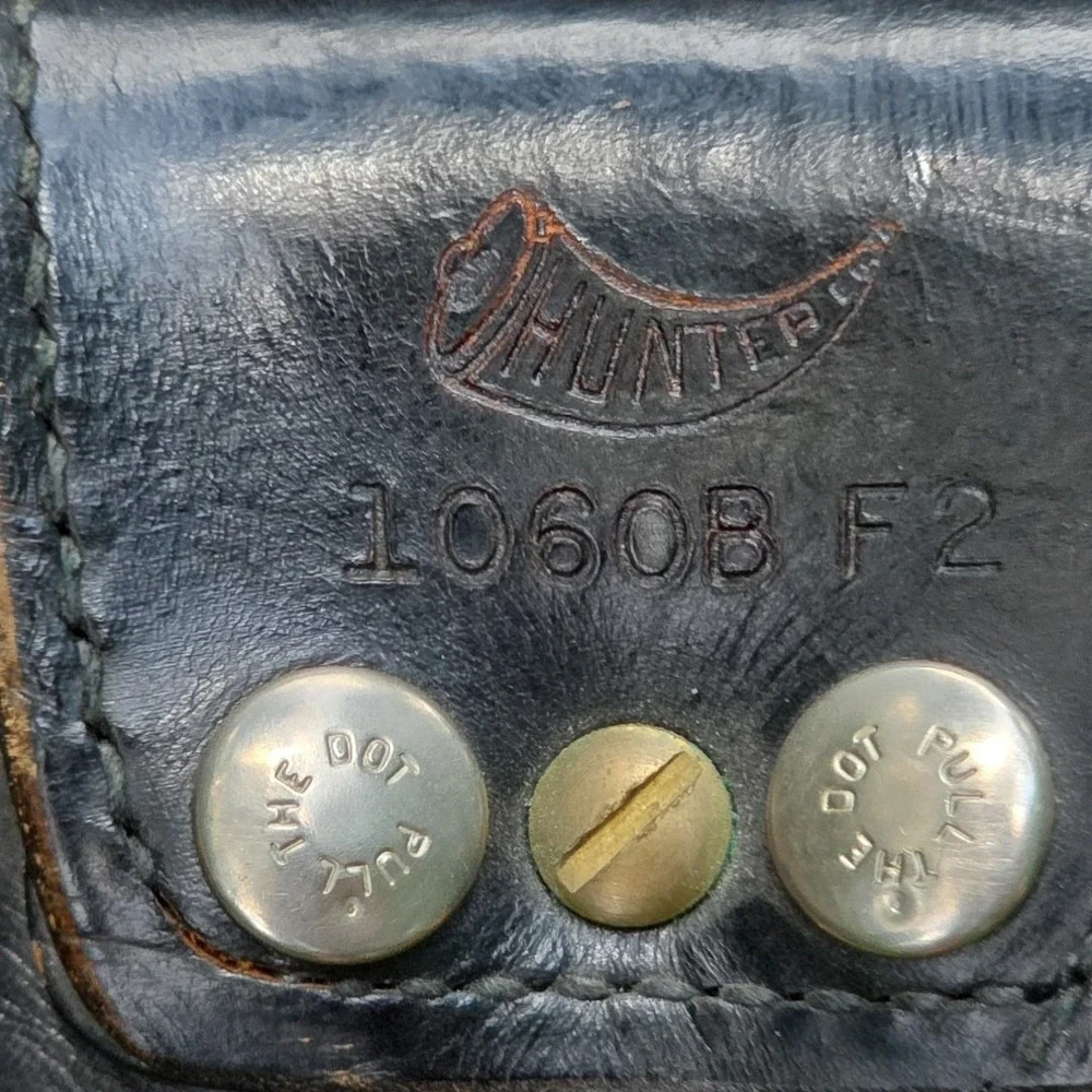 Vtg Hunter Co FrontierLeather Holster 1060B F2 And‎ Leather Ammo Belt 158B MD